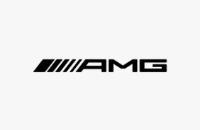 Das Logo der Mercedes-AMG.
