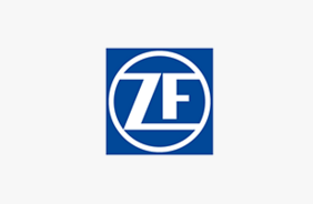 Das Logo von ZF Friedrichshafen.
