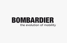 Das Logo von Bombardier.